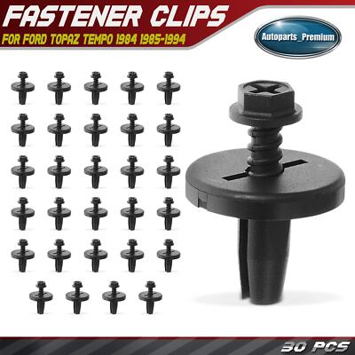 30Pcs 4.76mm Nylon Hood Insulation Retainer Clips for Ford Topaz Tempo 1984-1994
