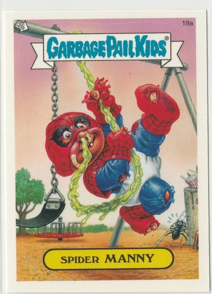 Spider Manny Garbage Pail Kids GPK Tobey Maguire Spider-Man 2004 ANS2 Card