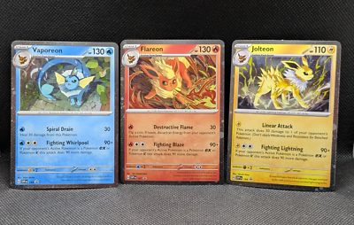 Flareon Vaporeon Jolteon SVP 167 168 169 Prismatic Evolutions