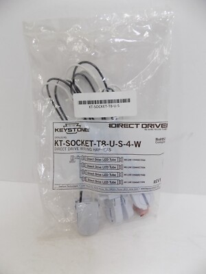 Keystone KT-SOCKET-T8-U-S-4-W 4 Lamp Direct Drive Wiring Harness