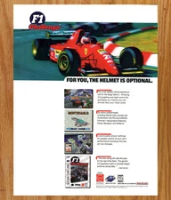 SEGA Saturn F1 Challenge Car Racing - Video Game Print Ads Poster Promo Art 1996