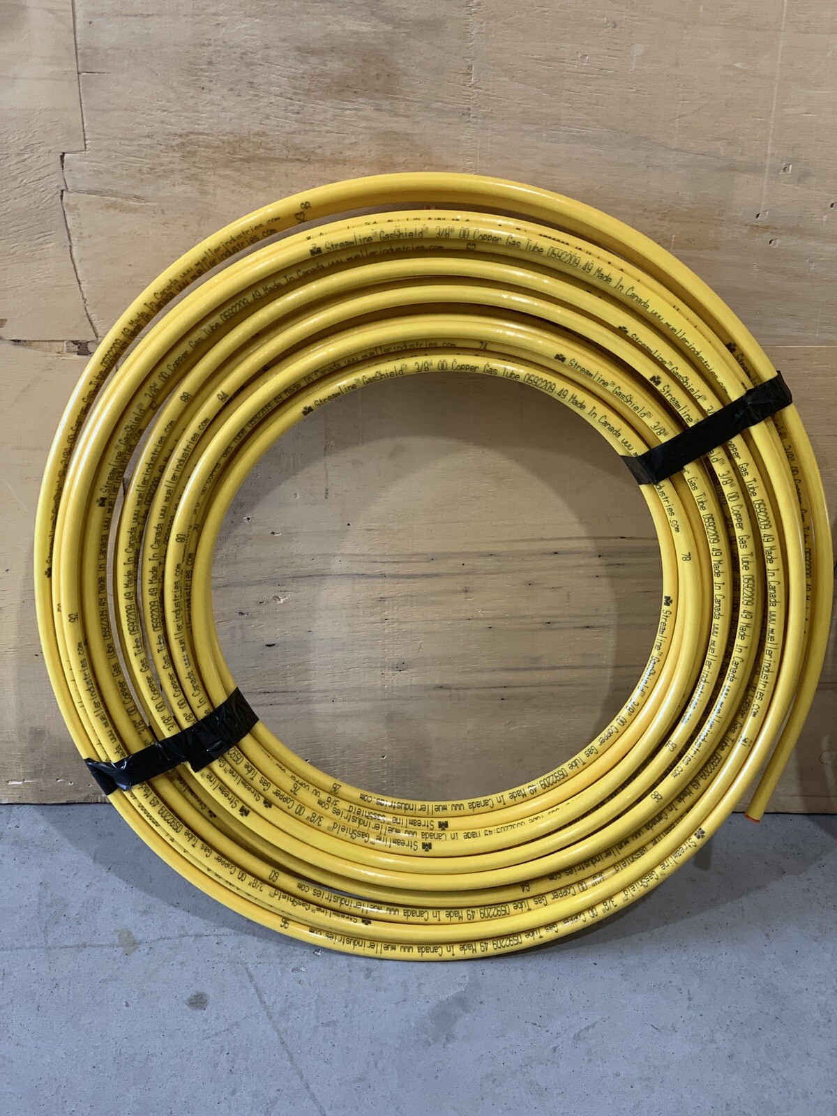 (3pack) 3/8" OD x 100' Yellow Polyethylene Jacketed Refrigeraion Copper