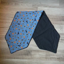Fall pumpkins & Crows Blue  Table runner Handmade 43" x 10.75"  boutique NEW