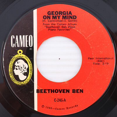 Beethoven Ben   Georgia On My Mind /1963 Gang That Sand Heart 45rpm Record C-246