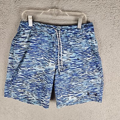 LL Bean Sport Swim Shorts Men s Small Abstract Print Logo 8'' 503781