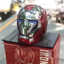 US SHIP! AUTOKING Iron Man MK5 1:1 Helmet Halloween Wearable Voice-control Mask