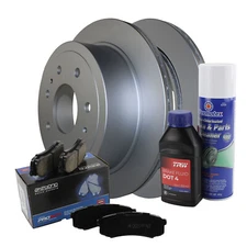 Rear Brake Kit 348mm Rotors & Akebono Ceramic Pads For F-150 Mark LT HD Payload