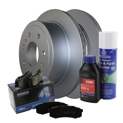 Rear Brake Kit 348mm Rotors & Akebono Ceramic Pads For F-150 Mark LT HD Payload