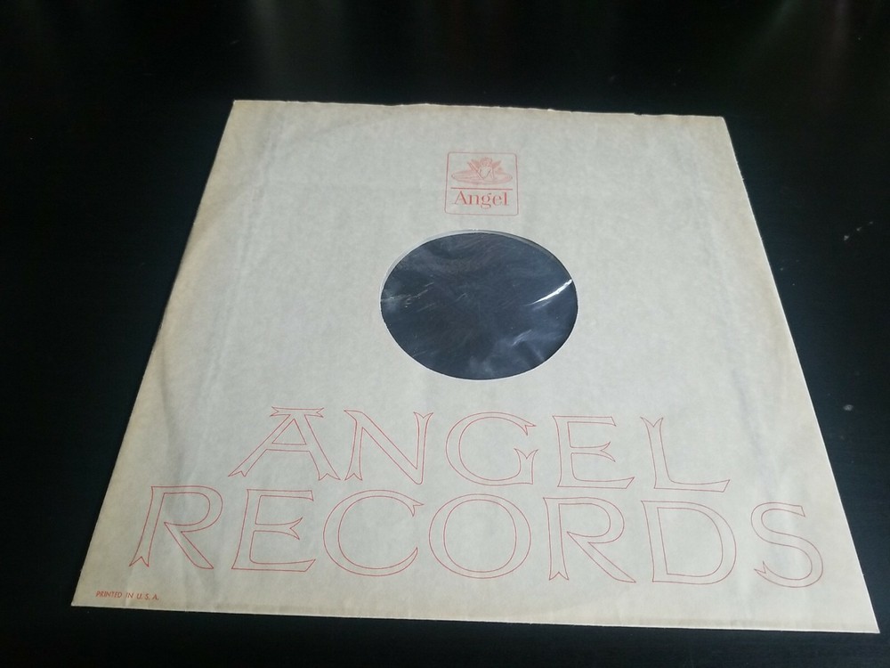 Vintage Angel Records Inner Sleeve (Printed in U.S.A.) For 12