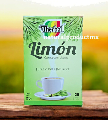 Lemongrass Tea   Te de Limon Infusion Herbs 25 bags by Therbal