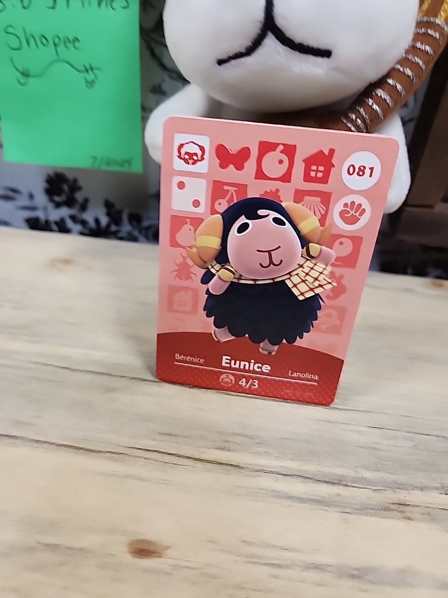 EUNICE #081 ANIMAL Crossing Amiibo Authentic Nintendo - Foto 13
