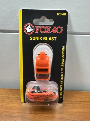 Sifflet Arbitre Sonik Blast CMG Orange - Fox 40 Sifflet Football Puissant 120 Décibels