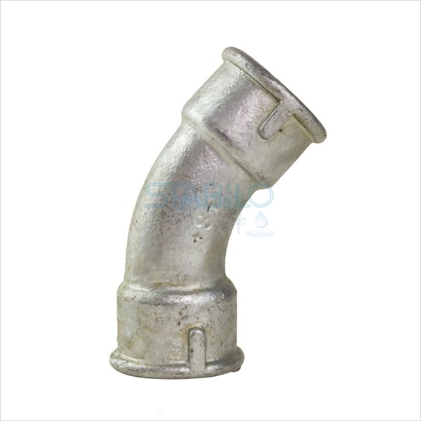 "Temperguss Fitting Bogen Lang 2\" Zoll 45° Winkel Rohrbogen DN50 Gewindefitting"-image