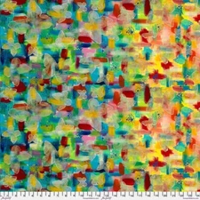 Free Spirit Butterfly Fields by Sue Penn PWSP072 Multi Butterfly Plaid   Cotton