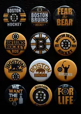 Boston Bruins Hockey - 1" Pinback Buttons 