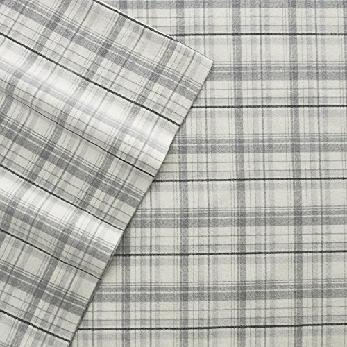  Queen Sheet Set, Warm Breathable Cotton Flannel Bedding with Deep