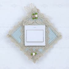 1x Lace Floral Fabric Switch Socket Decor Frame Detachable Home Decor Modern New
