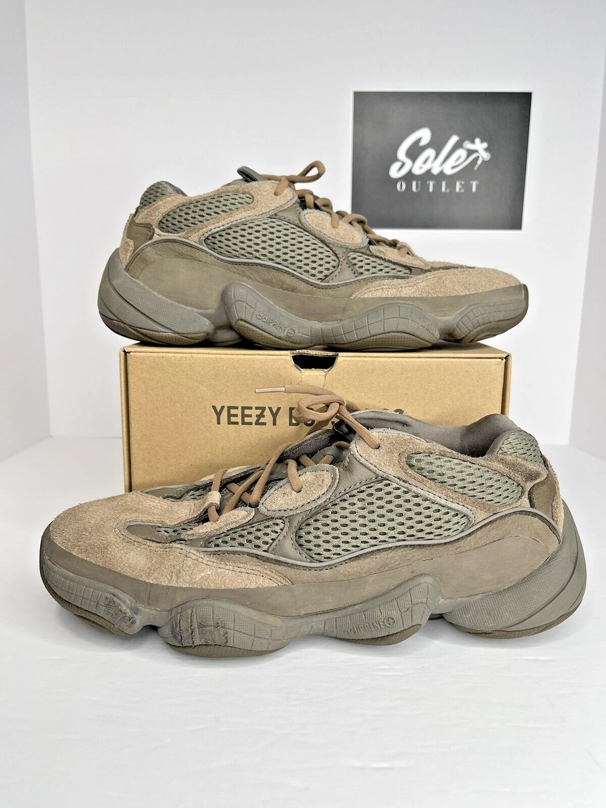 Yeezy Boost 500 argilla marrone taglia 9 GX3606 pulita! Senza scatola