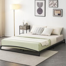 6 Inch Queen Size Platform Bed Frame with Sturdy Steel Slat Support Heavy-Duty