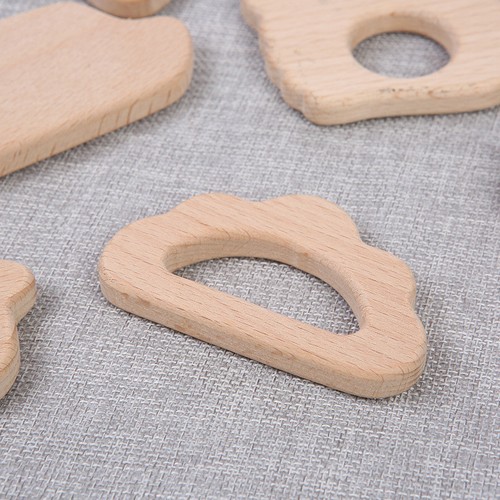 Natural Beech Wood Animals Teething Beads Baby DIY Chew Teether Jewelry Making - Picture 8 of 64