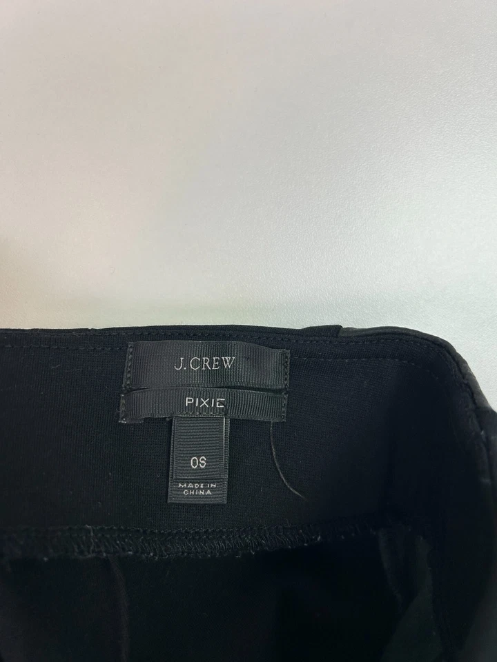 Calça smoking listra preta 0 shor j.crew couro genuíno pixie ponte malha elástica - Imagem 4 de 4