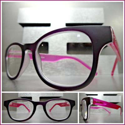 Classic Retro Style READING EYE GLASSES READERS Rare Purple Fuchsia Matte Frame