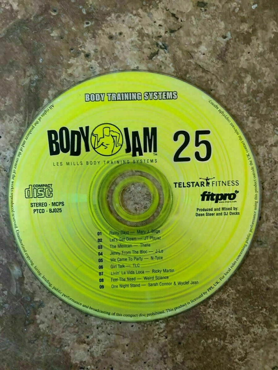 Les Mills BODYJAM 25 video, CD body jam. Partial kit