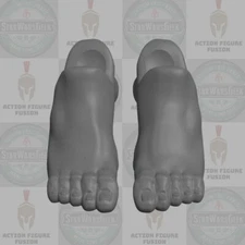 Male bare feet custom body parts for Marvel Legends & other action figures