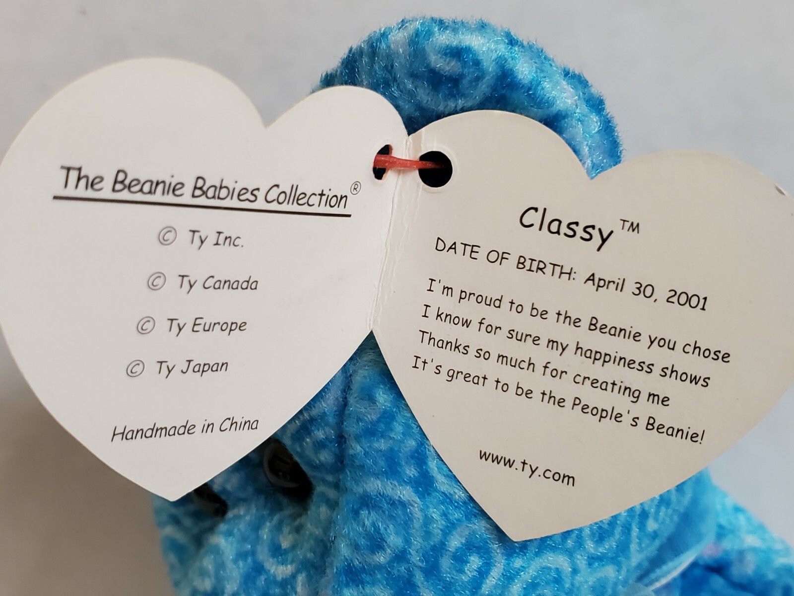 Ty Beanie Babies Bear Lot X4 Ariel, Clubby IV, Classy, 1999 Signature - Picture 7 of 9