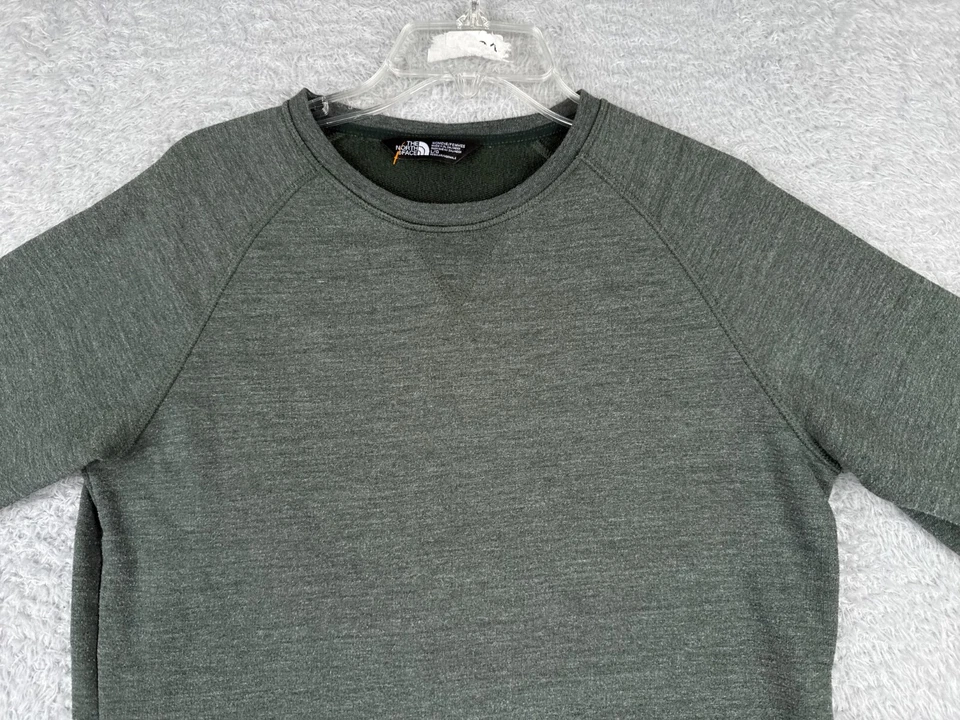 The North Face Sweater Womens Large Green Sweatshirt Crew French Terry Hike Walk - Изображение 4 из 4