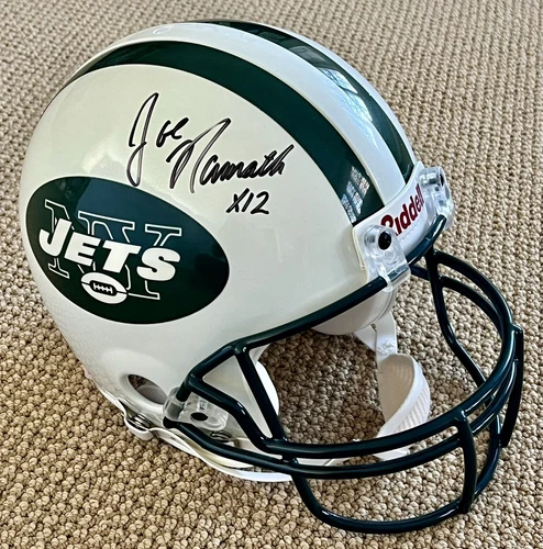 Joe Namath Signed Autographed Jets Full Size Football Helmet JSA w/ Full LOA