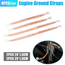 4x Engine Ground Strap Copper Cable Kit For Truck Car Firewall Engine Body Frame