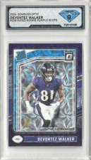 2024 Panini Donruss Optic DEVONTEZ WALKER #228 Rc Purple Scope 💎 DSG 9 Mint