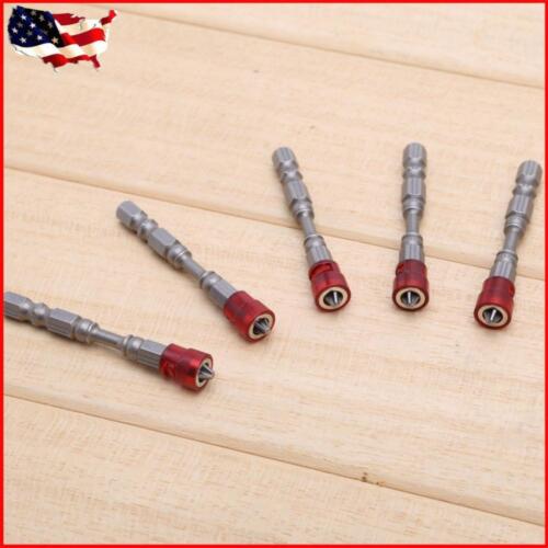 5pcs 65mm Magnetic Plasterboard Drywall 1/4" Hex Shank Screwdriver Bits