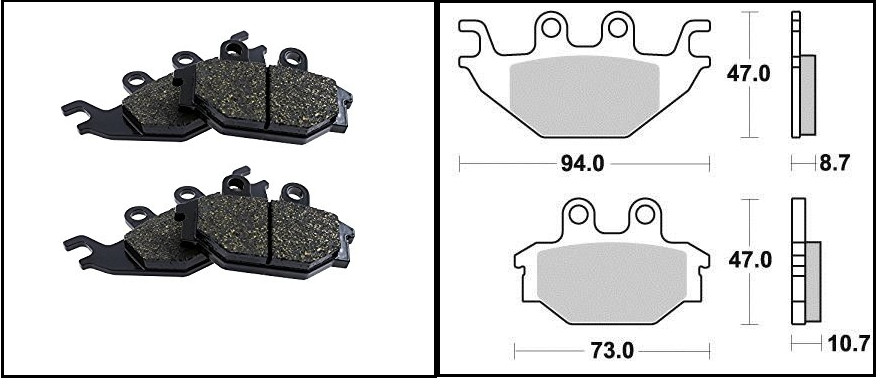 Plaquettes de frein avant quad SYM 600 pour rouler en toute sécurité
