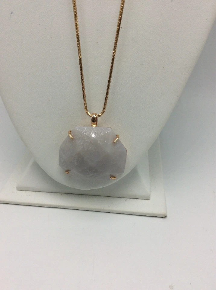 $98 Vince Camuto Collar Doble Capa Piedra Blanca Grande Tono Oro Rosa VCC217 Foto 3 de 4