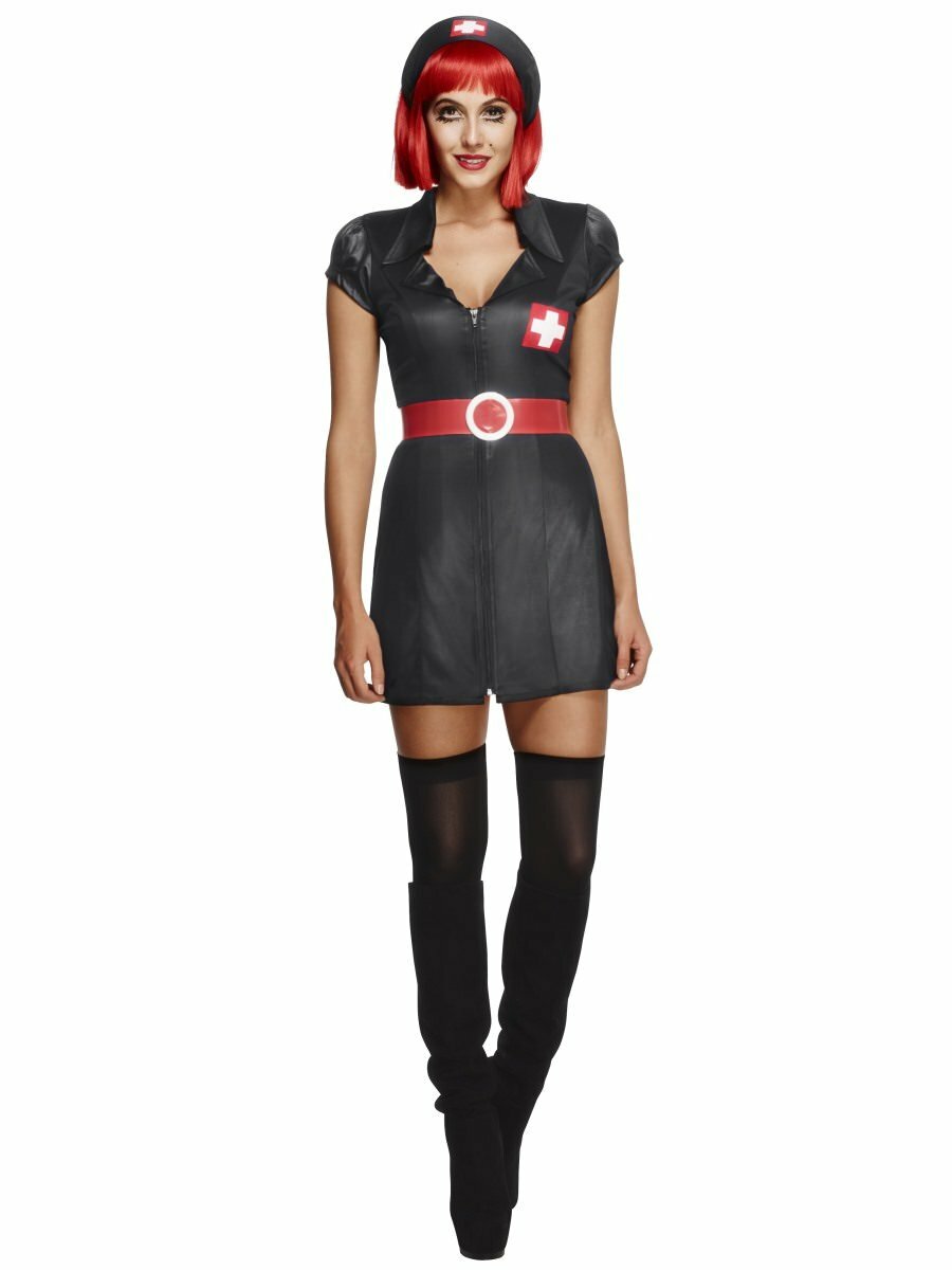 black nurse dress Halloween Black Nurse Costume Woman, XL main image 0