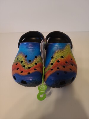 Clog Best Spray Paint For Crocs Crocs Classic Lined Spray Dye Clogs  Black/Multi US Kids Size C4