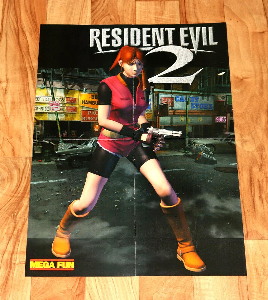 Resident Evil 2 / Gex Enter the Gecko Very Rare Poster 58x41cm PS1 GameCube N64 - Image 4 of 4