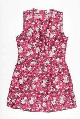 Warehouse Damen Blumen ärmellos A-Linie Kleid Größe 14