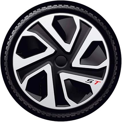 Wheel Trims 16" Black Silver ST Hub Caps Covers x4 Fits VAUXHALL COMBO - Picture 3 of 5