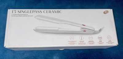 T3 - SinglePass StyleMax Professional 1'' Flat Iron - White & Rose Gold NEW