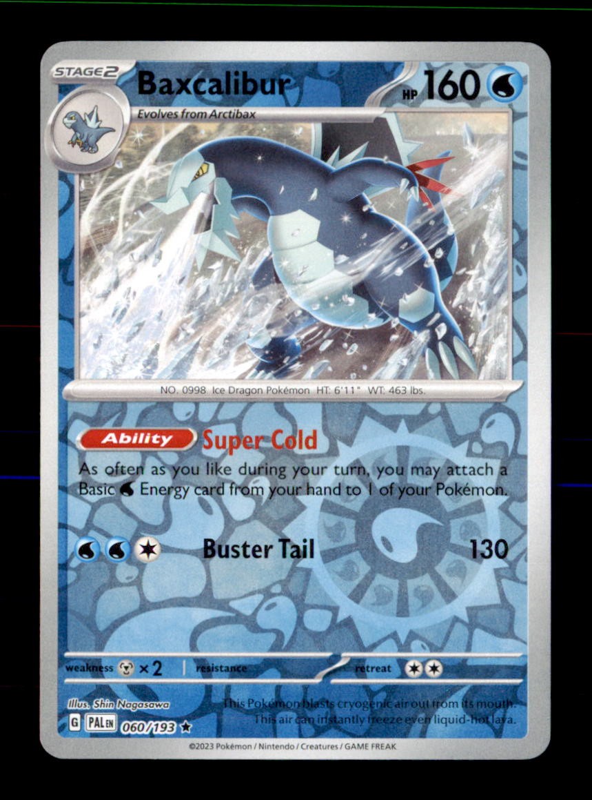 Baxcalibur 060/193 Rare Paldea Evolved Pokemon Reverse Holo Near Mint