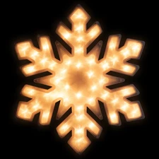 Northlight 20" Lighted Snowflake Christmas Window Silhouette Decor