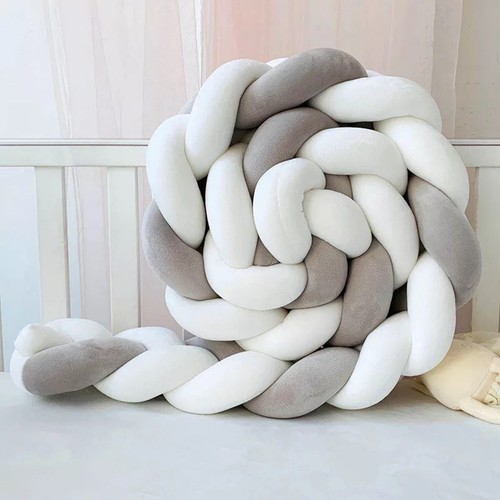 100cm Kissen Weicher Knoten Handgefertigte Geflochtene Plüsch Sofa Bett Dekor - Picture 3 of 18