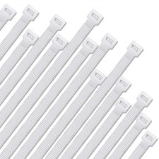 Zip Ties Heavy Duty Nylon Self-locking Wire Ties 30 Pack - White 24 Inch 