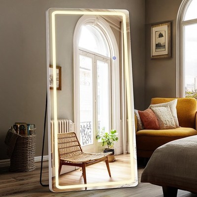 DUMOS LED Full Length Mirror, 26''×70'' Full Body Floor Standing Mirror with