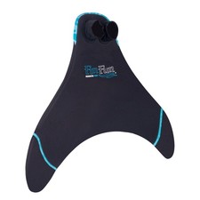 Fin Fun Mermaid Monofin, Swim Fin for Kids and Adults Blue Trim Black, Junior...