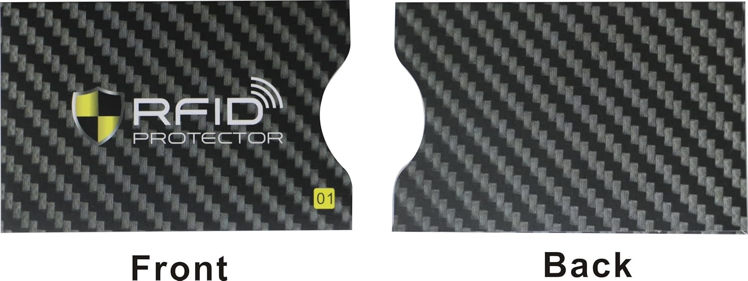 Set of 8 RFID Blocking Sleeves 8 Credit Card Protector Holders Identity Theft Pr