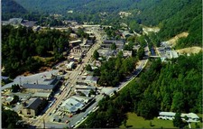 Air View of Gatlinburg Tennessee Chrome Postcard
